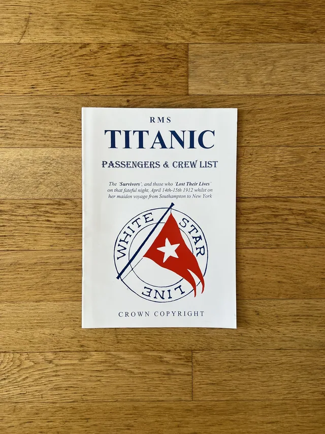 Listing des passagers et des membres d'equipages du TITANIC