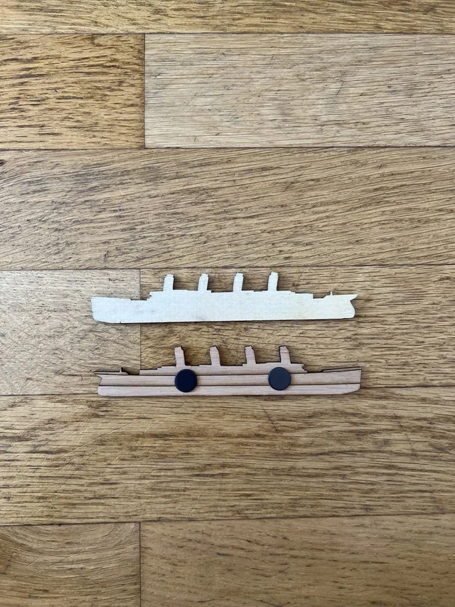 Magnet titanic en bois